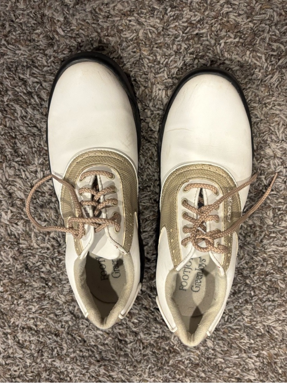 FootJoy White and Gold Accent Golf Sneakers